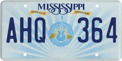 MS license plate AHQ364