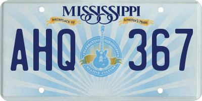 MS license plate AHQ367
