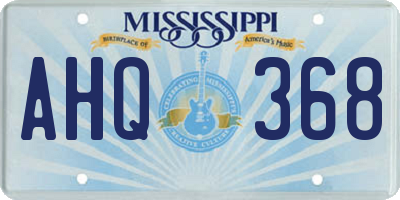 MS license plate AHQ368