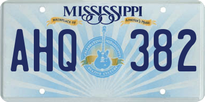 MS license plate AHQ382
