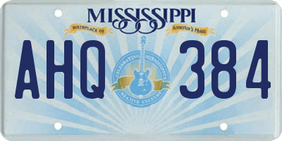 MS license plate AHQ384