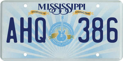 MS license plate AHQ386