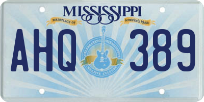 MS license plate AHQ389