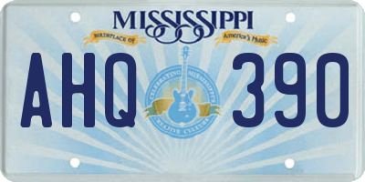 MS license plate AHQ390