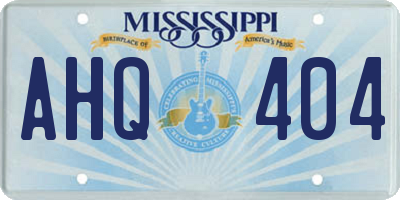 MS license plate AHQ404