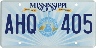 MS license plate AHQ405