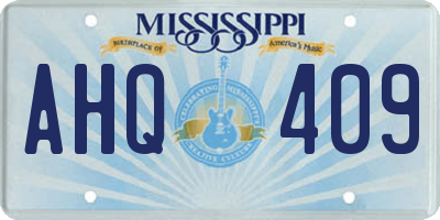 MS license plate AHQ409