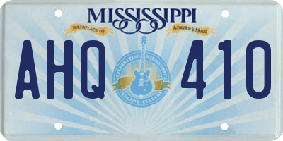 MS license plate AHQ410