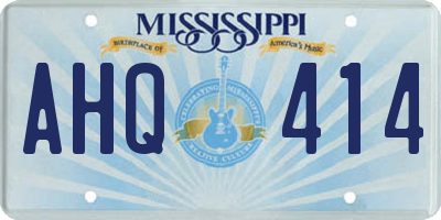 MS license plate AHQ414
