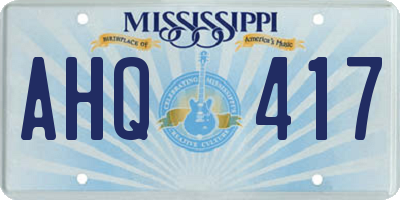 MS license plate AHQ417