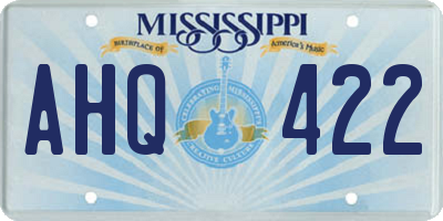 MS license plate AHQ422