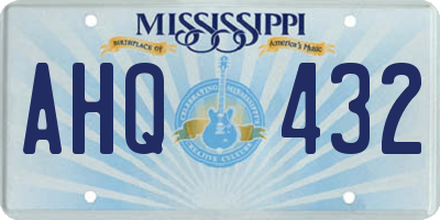 MS license plate AHQ432