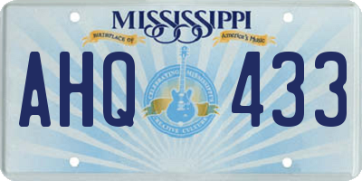 MS license plate AHQ433