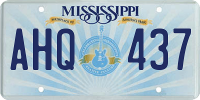 MS license plate AHQ437