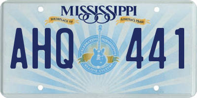 MS license plate AHQ441