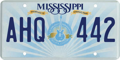 MS license plate AHQ442