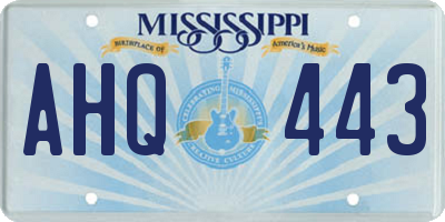 MS license plate AHQ443