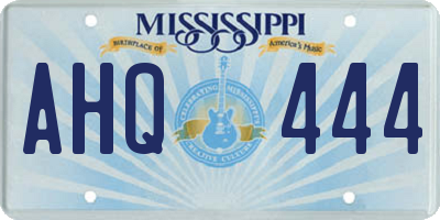 MS license plate AHQ444
