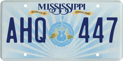 MS license plate AHQ447