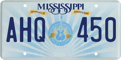 MS license plate AHQ450