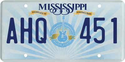 MS license plate AHQ451