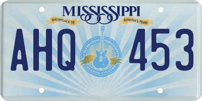 MS license plate AHQ453