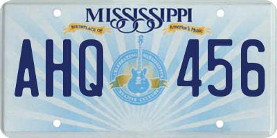 MS license plate AHQ456