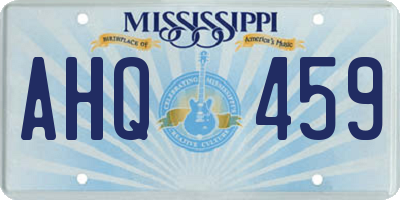 MS license plate AHQ459