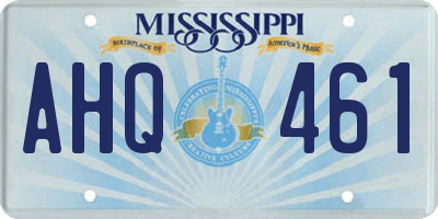 MS license plate AHQ461