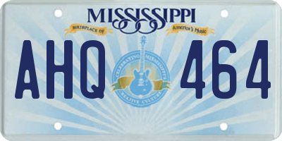 MS license plate AHQ464