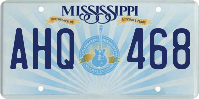 MS license plate AHQ468