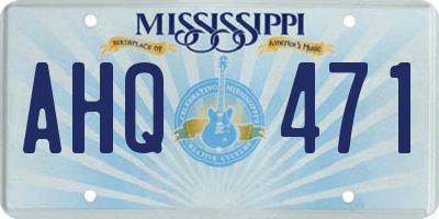 MS license plate AHQ471