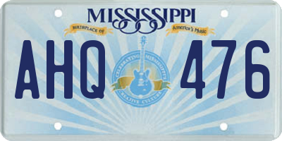 MS license plate AHQ476