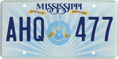 MS license plate AHQ477