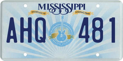 MS license plate AHQ481