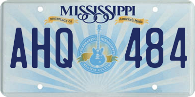 MS license plate AHQ484