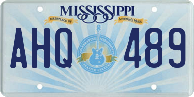 MS license plate AHQ489