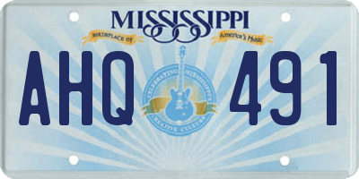 MS license plate AHQ491