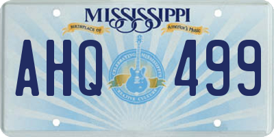 MS license plate AHQ499