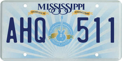 MS license plate AHQ511