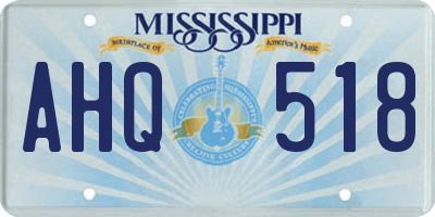 MS license plate AHQ518