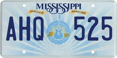 MS license plate AHQ525