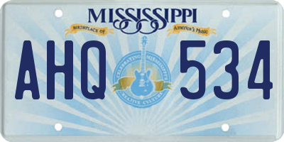MS license plate AHQ534