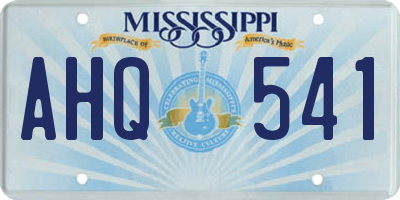MS license plate AHQ541