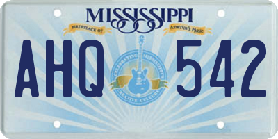MS license plate AHQ542