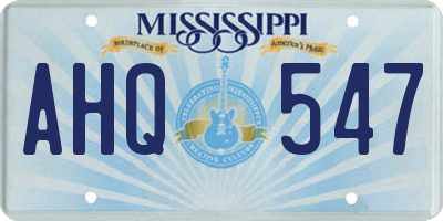 MS license plate AHQ547