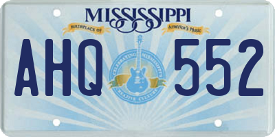 MS license plate AHQ552