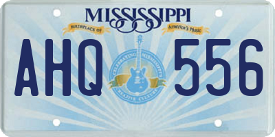 MS license plate AHQ556