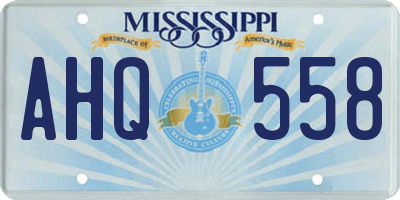 MS license plate AHQ558