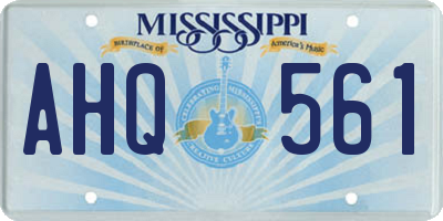 MS license plate AHQ561